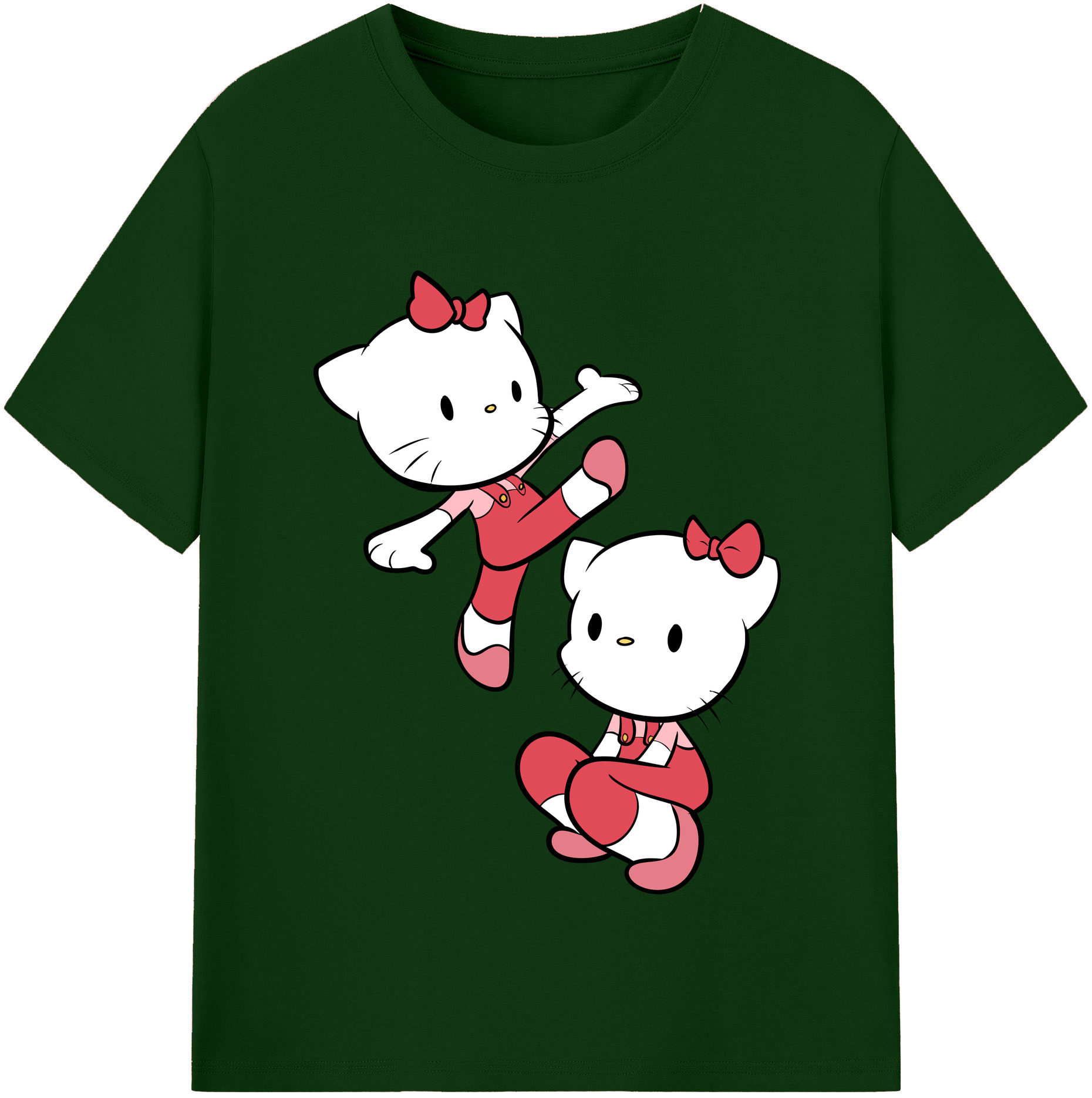 （画像用） Hello Kitty ハローキティ 綿100％半袖Tシャツ（フロントプリント）